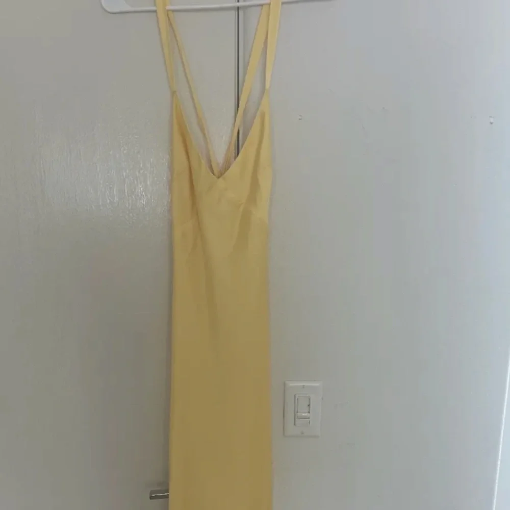 Show Me Your MuMu Anderson Maxi Dress in Yellow Luxe Satin - Picture 3 of 6